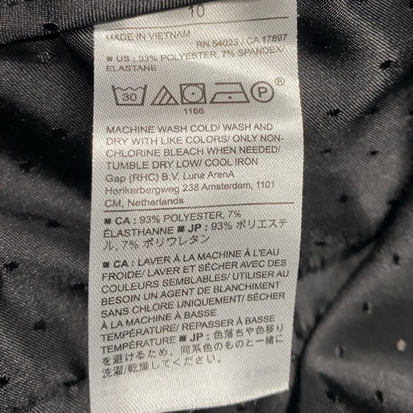 Banana Republic Sculpted Stretch Black Dressy Culottes Pants Size 10 #1170 - Picture 10 of 13